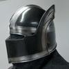 Steel Medieval Dark Knight Helmet 18 Gauge Sallet Blackened