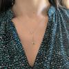 Серебряное колье с фианитами, вес изделия 2,79 гр (2208846)
