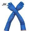 Theatrical Role Play Accessories 1 Pair Sequin Reflective Gloves for Women, Stretchy Long Elegant Prom Handwear Opera Party Stage Performance