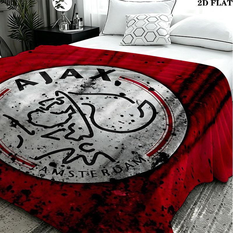 1PC AFC Ajax Custom Name Patterned Flannel Blanket Suitable For All Seasons for Home Decor Warmth and Comfort Gifts Holiday Present