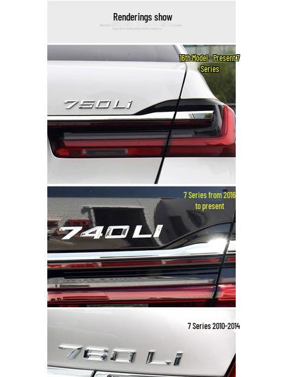 BMW 7 Series 23 Model Rear Emblem Sticker (740Li, 730Li, 750Li, 760Li)
