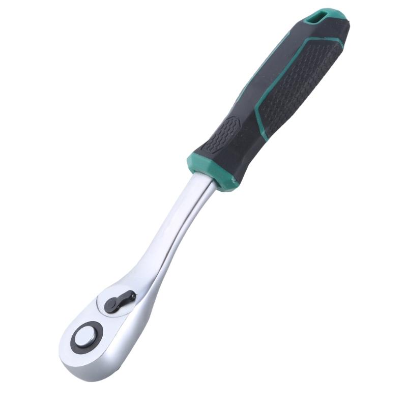 1/2" 3/8" 1/4" Инструмент-ключ 90-зубчатый трещоточный трещотка для узких мест Практичный инструмент для ремонта Удобная рукоятка