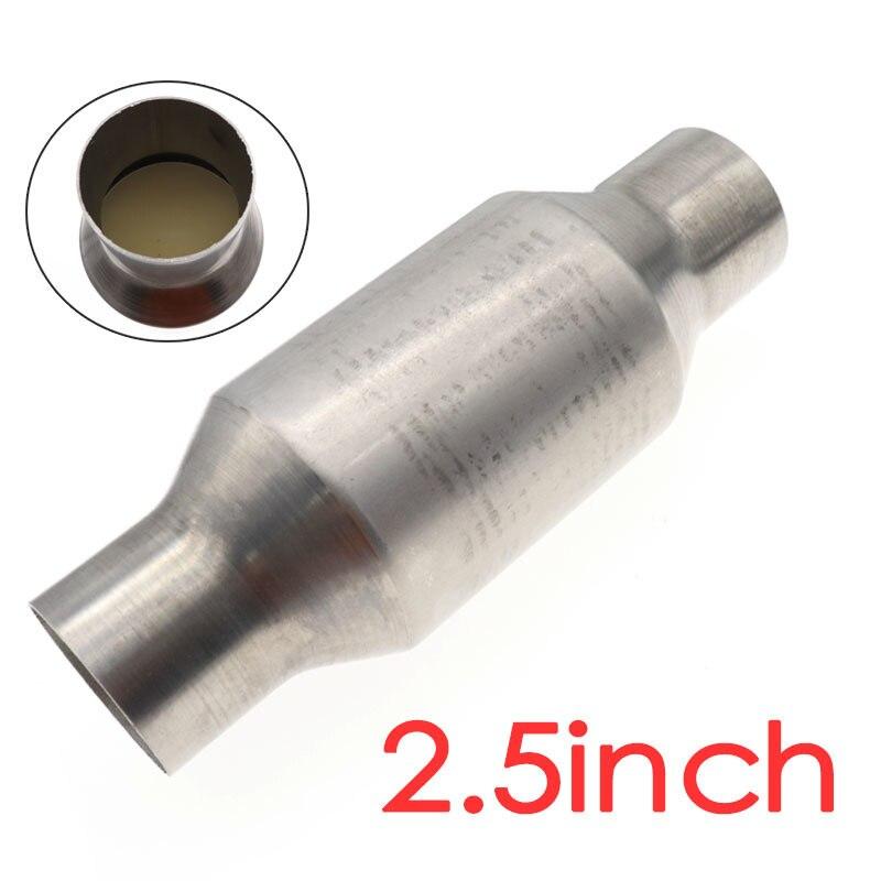 Universal 2.5" 6.3cm Car Catalytic Converter High Flow Stainless Steel Exhaust Catalytic Converter Engine Accessorie