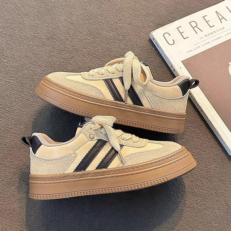 Женские немецкие тренировочные туфли на платформе 2024 новая летняя ретро нишевая обувь для увеличения роста популярные весенне-осенние универсальные кеды w