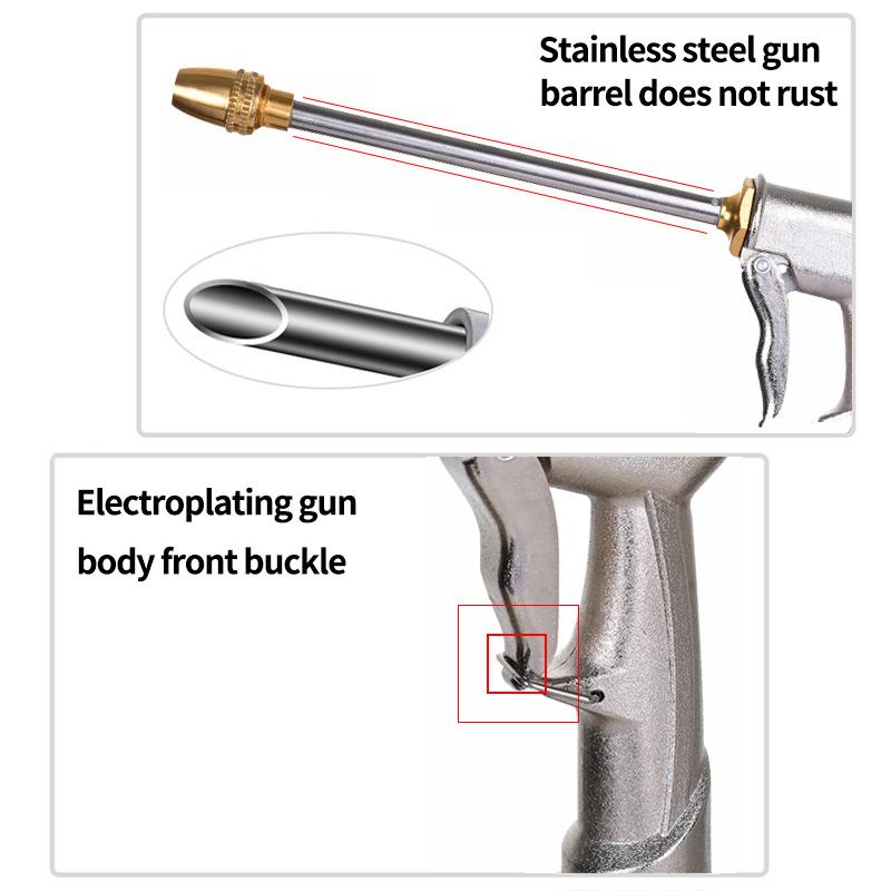 Садовый водяной пистолет, металлический распылитель высокого давления, шланговая насадка, пенный распылитель для мойки автомобилей, полив растений, инструменты для орошения