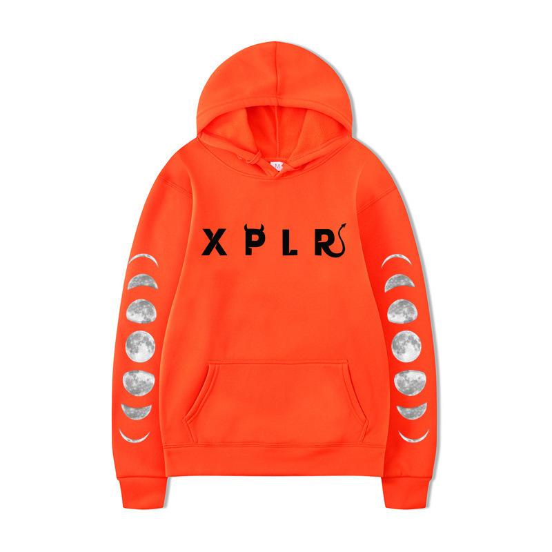 Letter Xplr Print Loose Casual Men'S Sweater Pullover Women'S Hoodie Couple Clothes Hoodie