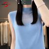 Women Tank Sleeveless Summer T-shirt Knit Top Basic Vest Turtleneck Female