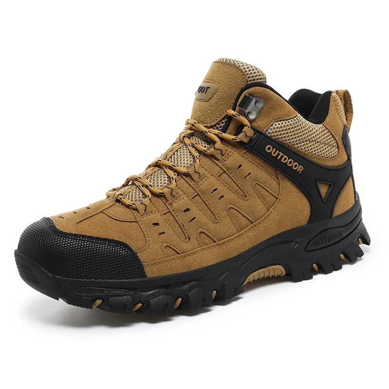 Outdoor Hiking Shoes Men Anti-slip Low-top Soft Casual Sports Shoes Men Comfortable Breathable Lace-up Sports Shoes Men
