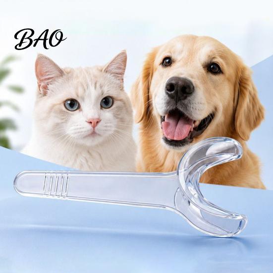 Cat Oral Cleaning Aid Pet Tooth Brushing Helper, Clear Teeth Aid, Reusable Dental Care Equipment Tool, Holds The Lip Aside for Dogs Cats Easy