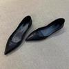 Handmade Leather Pattern French Temperament Shallow Mouth Single Shoes Women's 2025 New Pointed Simple Versatile Professional Work Shoes Daily