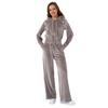 Womens 2 Piece Velour Tracksuit Soft Velvet Hoodies Outfits Athletic Zip Up Jacket And Wide Leg Pants Sweatsuit Set