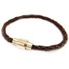[L2119] - Brown 'Thorgal' Leather Bracelet