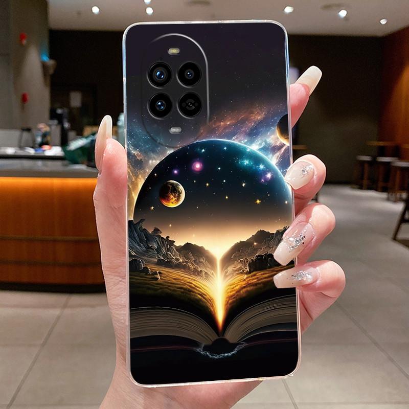 Чехол для Huawei Nova 13 Pro Роскошный Милый Крутой Узор Дракон Цветок Мягкий силикон Чехол для Телефона Задняя крышка Прозрачный ТПУ Корпус