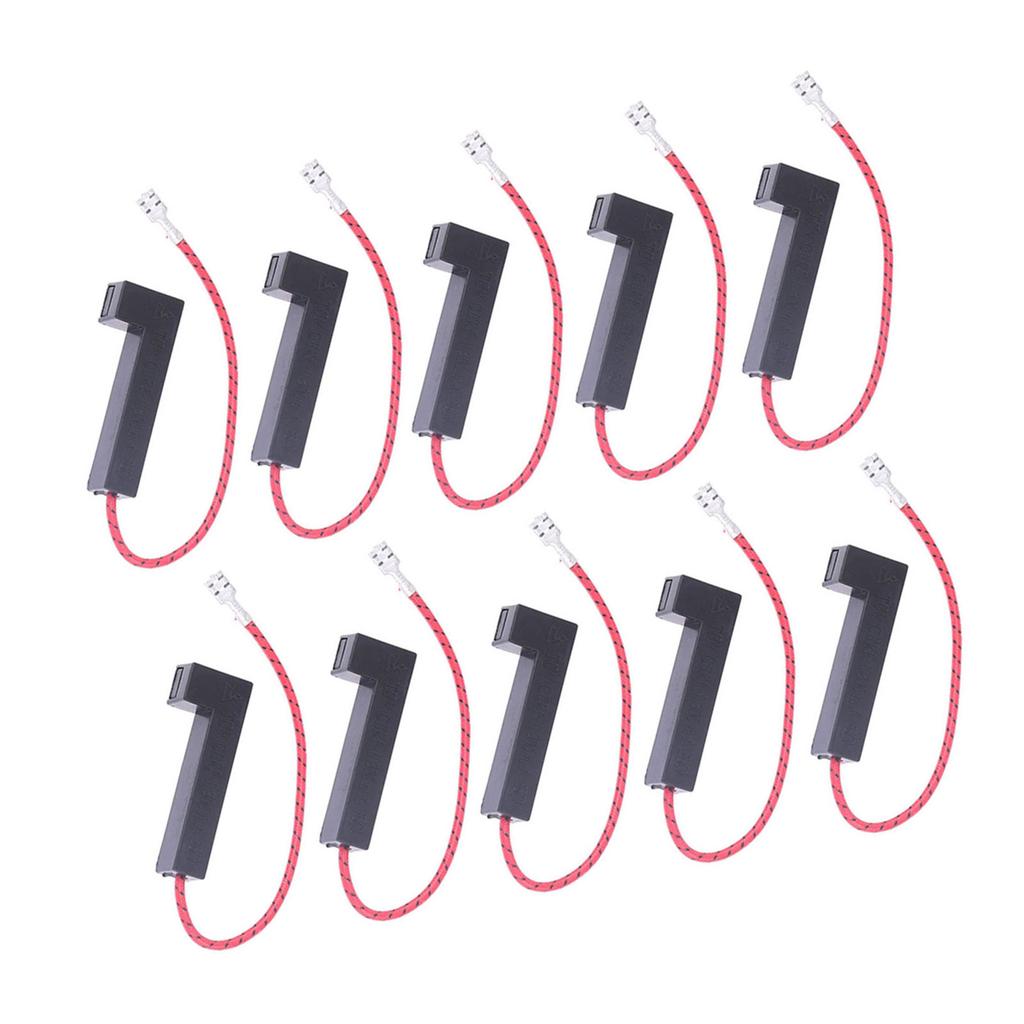 Упаковка из 10 предохранителей для микроволновой печи Страховка для микроволновой печи Аксессуар для микроволновой печи Пластиковая текстура Легко использовать Кабель