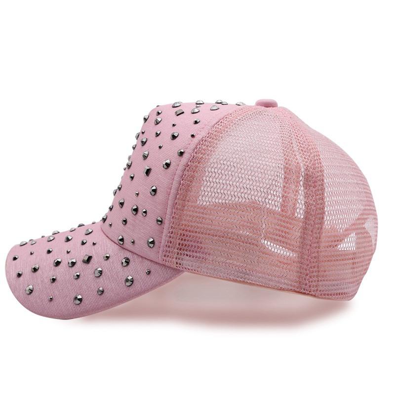 Женская модная бейсболка, женская кепка от солнца, сетчатая кепка со стразами и бриллиантами, кепки Snapback