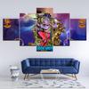 Printed Painting Wall Artwork Poster Modular Modern 5 Panel Thai Idol Canvas Home Decoration Pictures For Living Room Framework No Frame