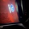 2Pcs LED Car Welcome Door Lights Emblem Accessory For Subaru STI Forester Impreza Legacy Outback XV BRZ WRX Tribeca