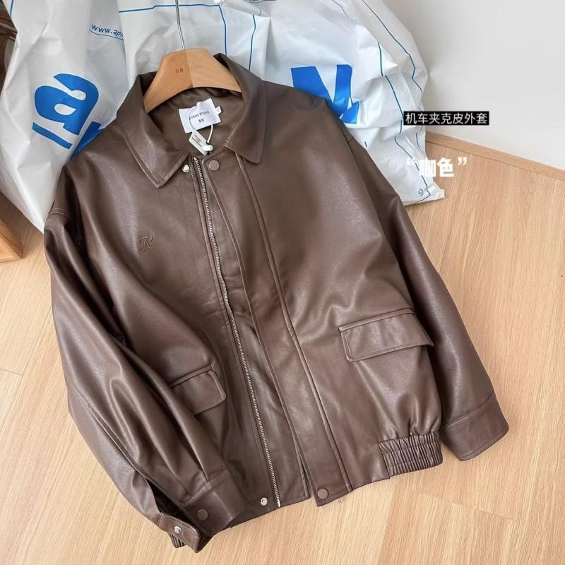 Мужская оверсайз кожаная куртка-косуха из ПУ Streetwear Повседневное свободное пальто в стиле пилот