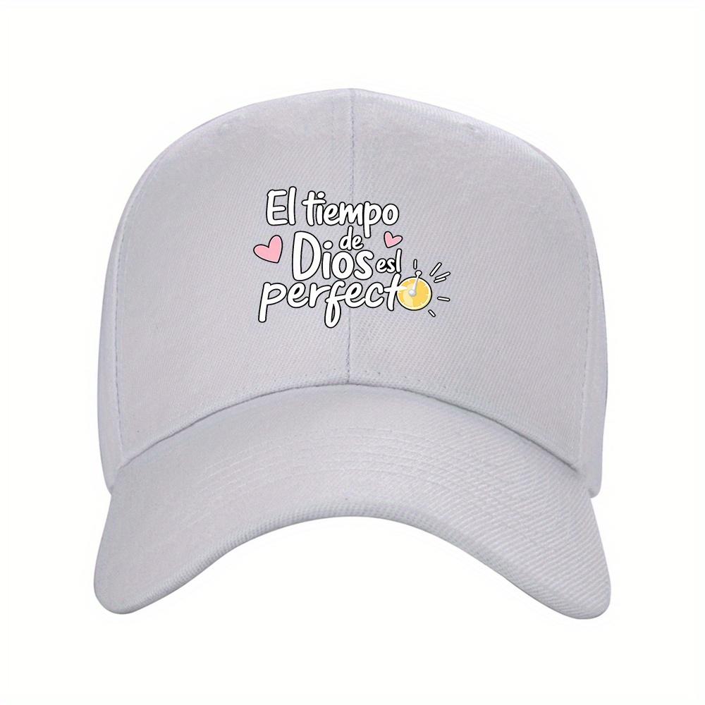Woven fabricpc Spanish Inspirational Religious Baseball Cap Lightweight Polyester Adjustable Hat with Godaposs Plan Sp