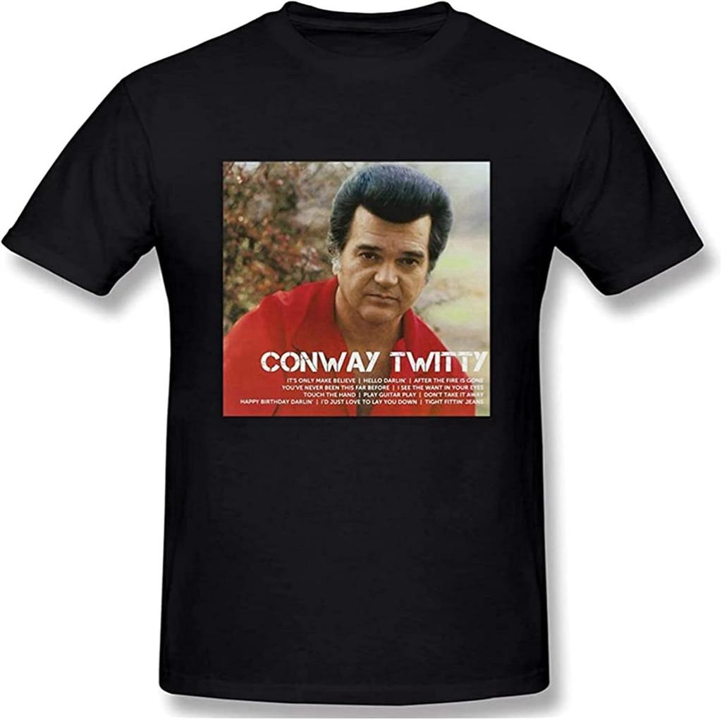 Conway-Twitty T Shirt Men's Fashion Cotton Crew Neck Short Sleeve Graphic Tees,Unisex,gift,Top