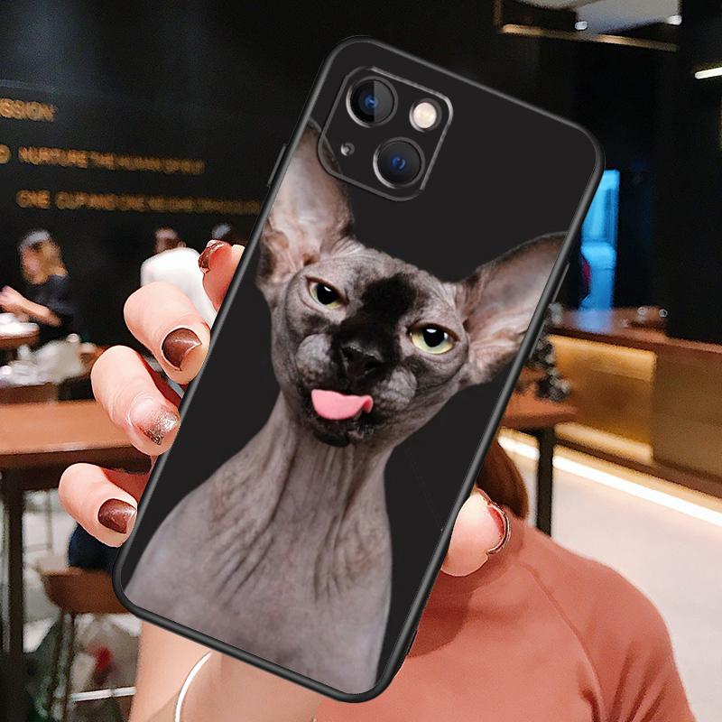 Sphynx Sphinx Cat Phone Case For iPhone 16 Pro Max 15 14 13 12 11 Pro Max Plus 12 13 Mini XR 16e Funda Cover
