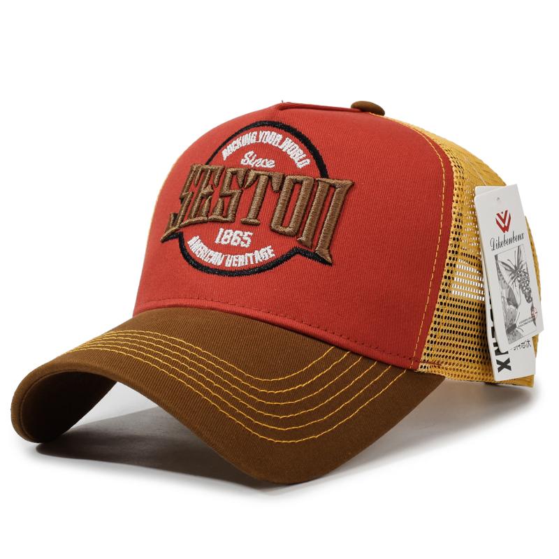Custom Logo Trucker Hats BSCI Certified Breathable Mesh Back Baseball Caps Vintage Embroidery Adjustable Trucker Caps