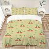 3pcs Cherries Pattern Soft and Comfortable Breathability, Bedding Set, Machine Washable, Suitable for All Seasons101