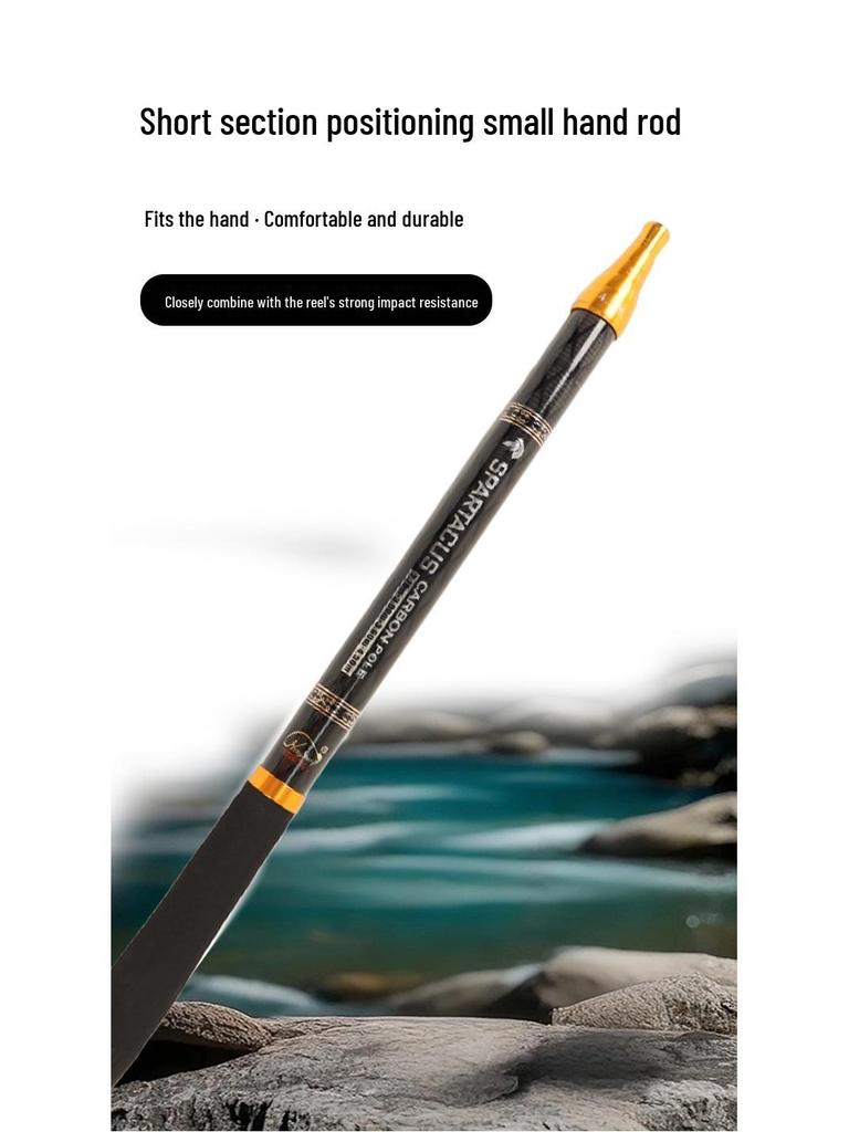 Ультралегкое углепластиковое телескопическое удилище 19 секций - Короткое складное удилище 43 см