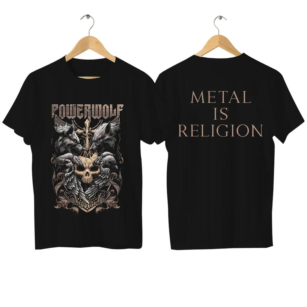 2024 Unisex Powerwolf T Shirt Casual Wolves & Ravens T-shirt Graphic Oversized Breathable Comfortable Streetwear S-3XL Cool Tee