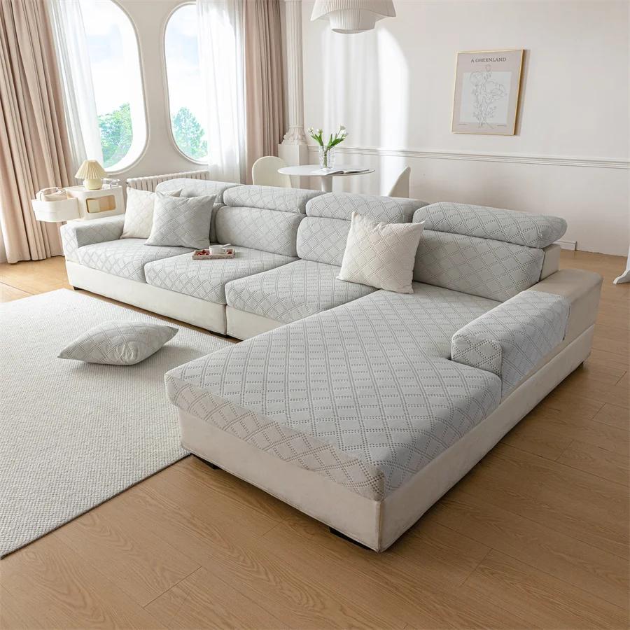 Simple Sofa Cushion Cover Sofa Cover Full-Covered Stretch Sofa Cover Cloth Single Double Combination