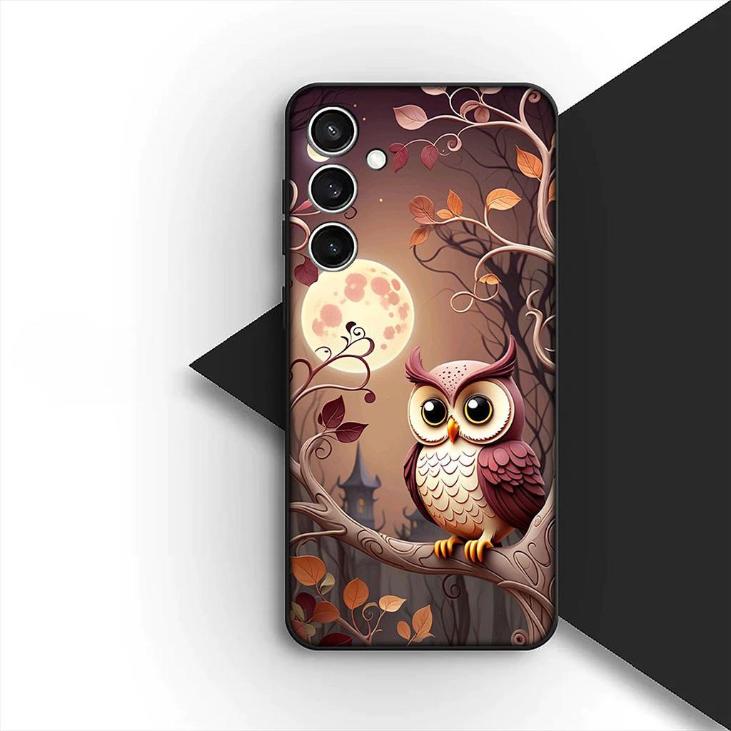 Protective Cover for Samsung Galaxy S24 S25 S23 FE Ultra Plus S7 Edge S25+ S23+ A56 5G Casing Phone Case Cartoon Owl Anime