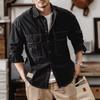 Рубашка с длинными рукавами American Workwear с заниженными плечами для мужчин, свободная осенняя куртка Tide Brand, мужская, красивая, трендовая, повседневная мужская рубашка