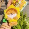 Pea Sunflower Mushroom Hat Dog Plush Keychain Bag Pendant Cartoon Kids Gift