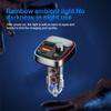 Bluetooth 5.3 FM Transmitter Car Charge Car Radio Modulator MP3 Player With 36W PD QC3.0 Quick Charge Adapter Colorful Lights