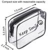 Set of 2 PVC Clear Toiletry Transparent Waterproof Cosmetic Makeup Beautiful Makeup Small Cosmetic Smile Bathroom Pouches Bags, Bags, Bags, Pouches,