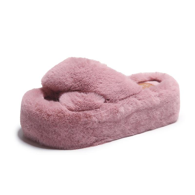 Soft Plush One-word Female Mop with Sponge Cake Bottom, Outer Wear, Home Large Size Plush Mop