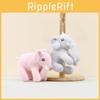 Adorable Gray And Pink Elephant Plush Toy Keychain Cute Animal Pendant For Bags