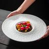 Ceramic White Cold Dish Plate High-grade Sense of Luxury Molecular Cuisine Restaurant Artistic Conception Fusion Dish Disc