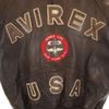 AVIREX 90-е Старая кожаная куртка S Коричневый Блузон Мужская Б/У
