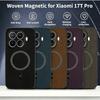 Деловой Текстурированный Тканевый Магнитный Чехол для Телефона для Xiaomi 17T Pro 17T 15T Pro 15T 14T Pro для Magsafe Ударопрочная Задняя Крышка
