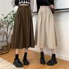 Women Fashion Spring Autumn High Waist Solid Color Skirt