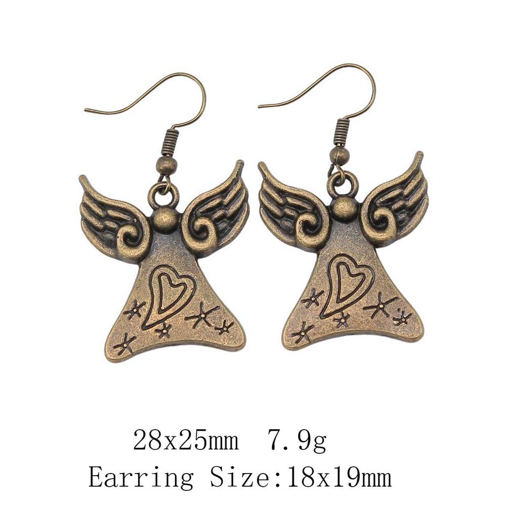 Комплекты сережек на годовщину свадьбы, серьги-подвески и подвески в виде крыльев ангела, женские серьги-сумки для свадьбы