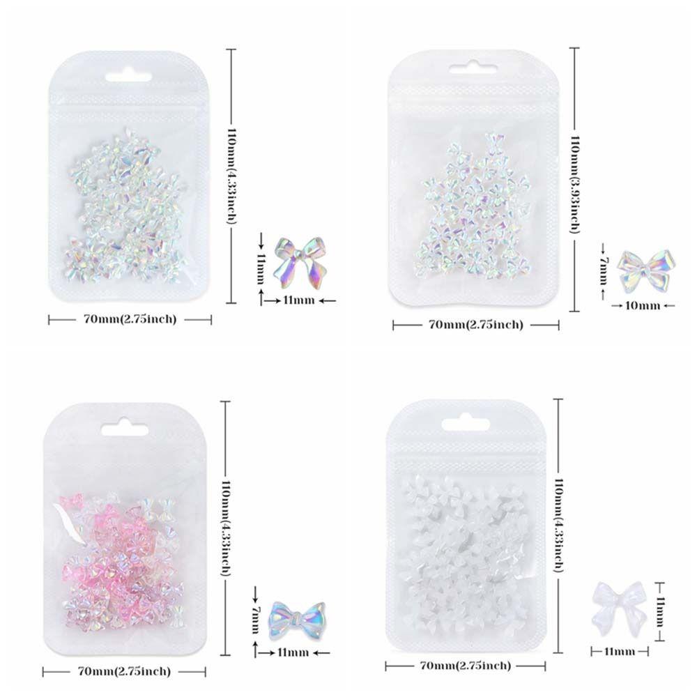 30 шт./компл. смоляные украшения для ногтей в виде банта, лента, бант, стразы для ногтей, маникюрный салон