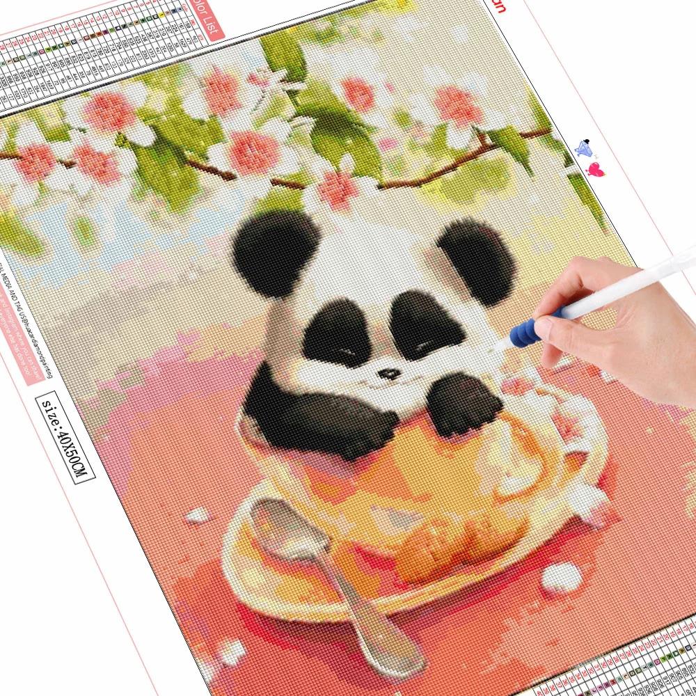 Diamond Painting Kit Panda Diamond Embroidery Cross Stitch Animal Pictures Of Rhinestones Mosaic Handicraft