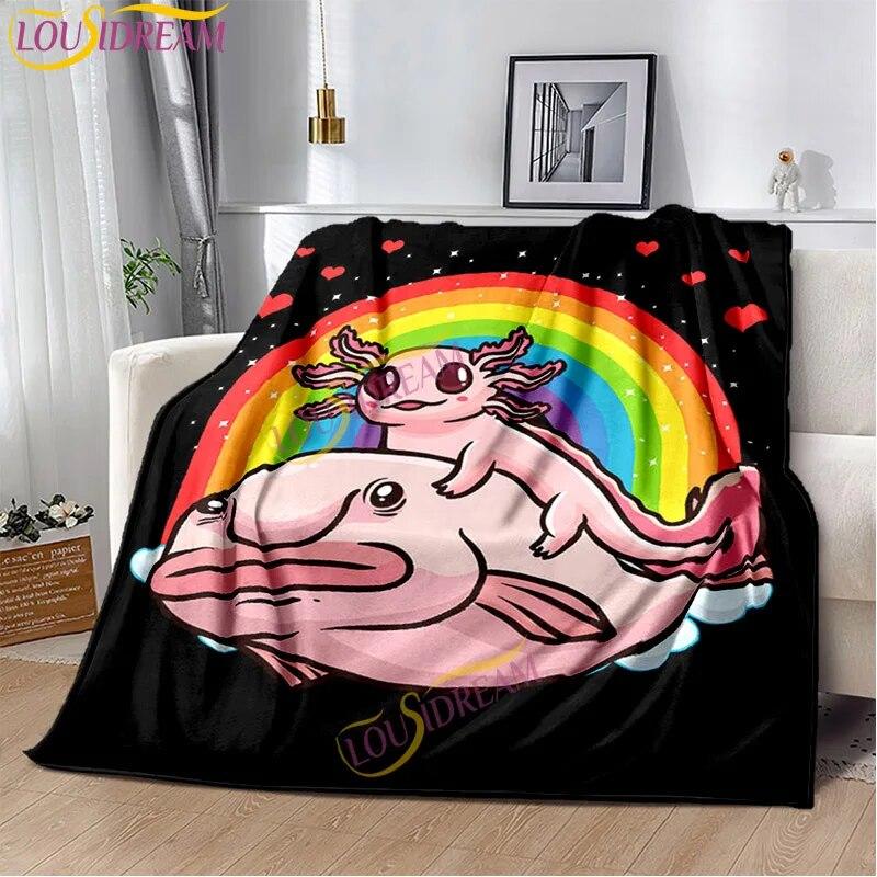 Мягкое плюшевое постельное белье с изображением животных Ajolote, диван для гостиной, спальня, кровать, одеяла для пикника, милое подарочное одеяло с принтом аксолотля