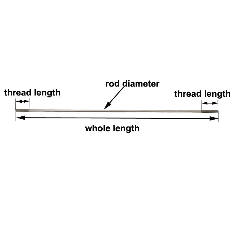10PCS M2/M3 Threaded Push Rods Stainless Steel Servo Connecting Stick L150/200/250/300mm Pull Pole for RC Boat/Aircraft Model
