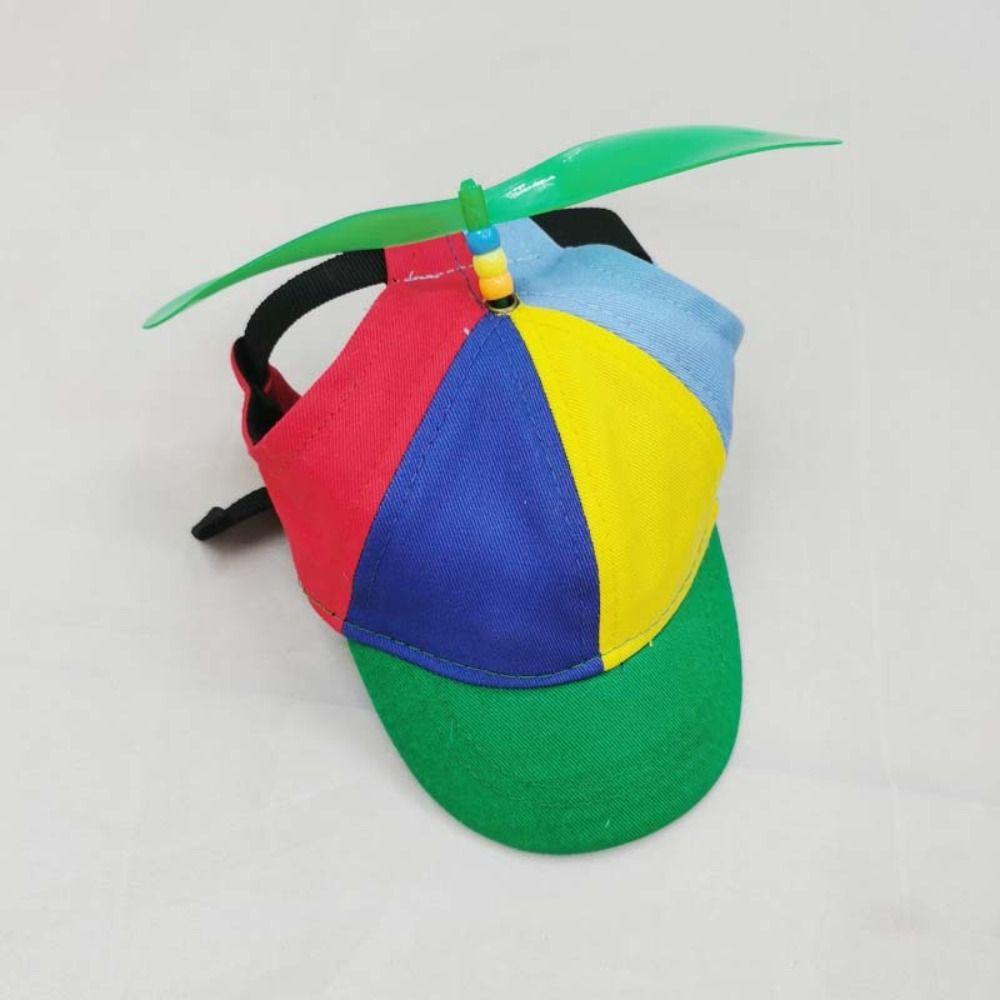 Funny Dog Propeller Hat Rainbow Dog Sun Hat Puppy Baseball Cap Small Medium Large Dogs Cat