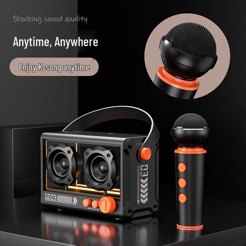 Bach Johann QD03 Wireless KTV Bluetooth Speaker with Microphone