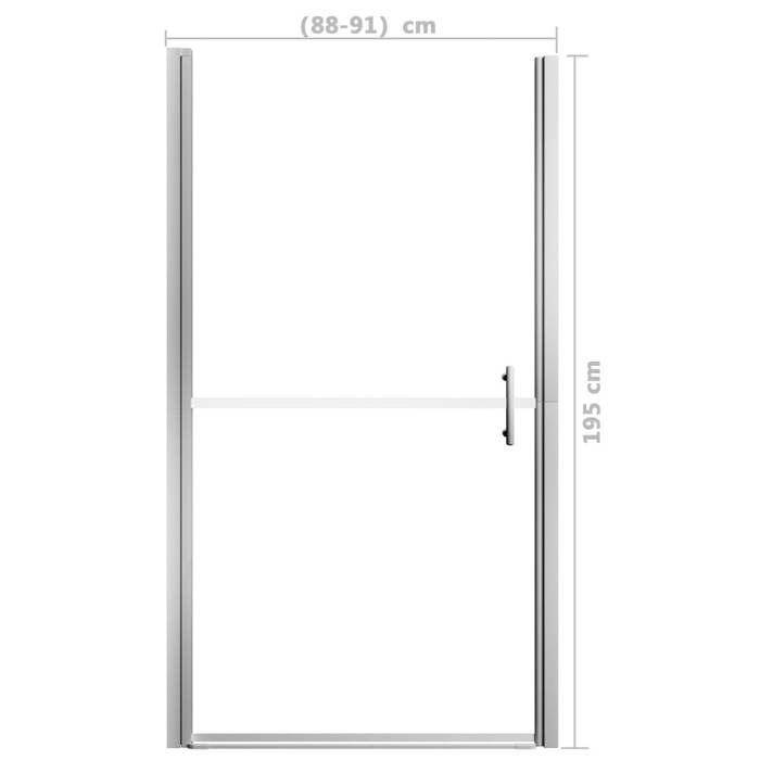 VidaXL Shower Door Shower Wall Shower Cabin Bathroom Partition House Interior Frosted Tempered Glass 91x195 146659