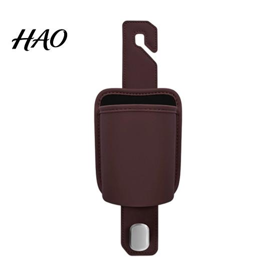 Car Seat Clutter Organizer Leather Door Cup Holder, Multifunctional Vehicle Drink Hanger Automotive Storage with Headrest Hooks, Window Holder
